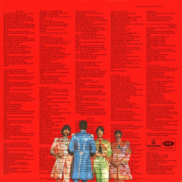 Sgt. Pepper's Lonely Hearts Club Band back cover